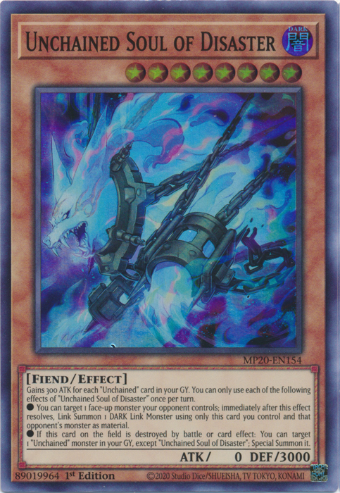 Unchained Soul of Disaster [MP20-EN154] Super Rare | Good Games Adelaide SA