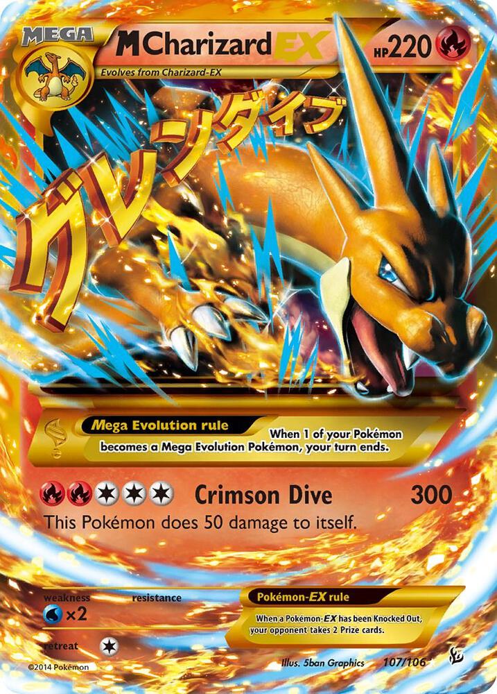 M Charizard EX Y Secret 107/106 (XY - Flashfire)  - Holofoil | Good Games Adelaide SA