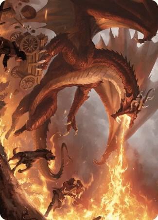 Realm Scorcher Hellkite Art Card 19 (Art Series: Wilds of Eldraine)  | Good Games Adelaide SA