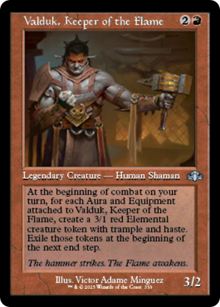 Valduk Keeper of the Flame Retro Frame 333 (Dominaria Remastered)  | Good Games Adelaide SA