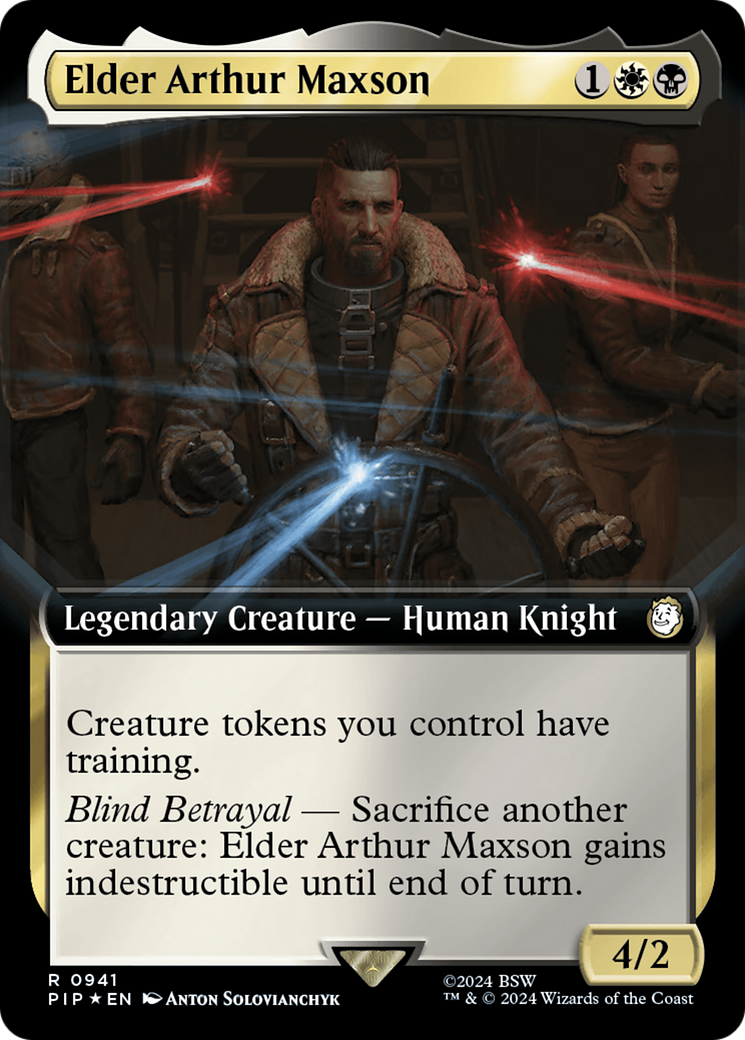 Elder Arthur Maxson (Extended Art) (Surge Foil) [Fallout] | Good Games Adelaide SA