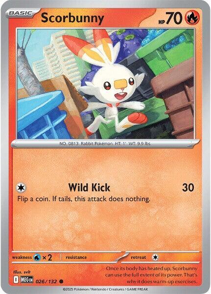 Scorbunny 026/132 (ME01: Mega Evolution)  | Good Games Adelaide SA