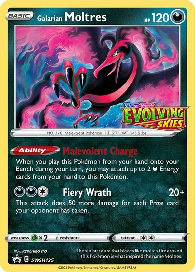 Galarian Moltres (SWSH125) (Prerelease Promo) [Sword & Shield: Black Star Promos] | Good Games Adelaide SA