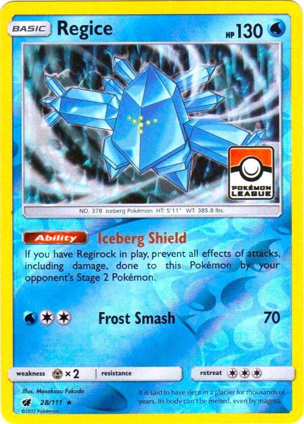 Regice 28 111 Pokemon League 028/111 (League & Championship Cards)  - Reverse Holofoil | Good Games Adelaide SA