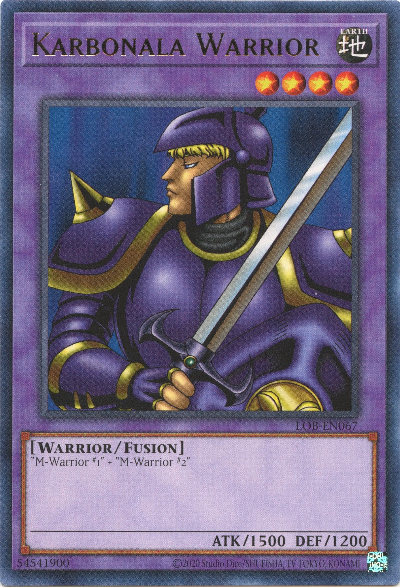 Karbonala Warrior (25th Anniversary) [LOB-EN067] Rare | Good Games Adelaide SA