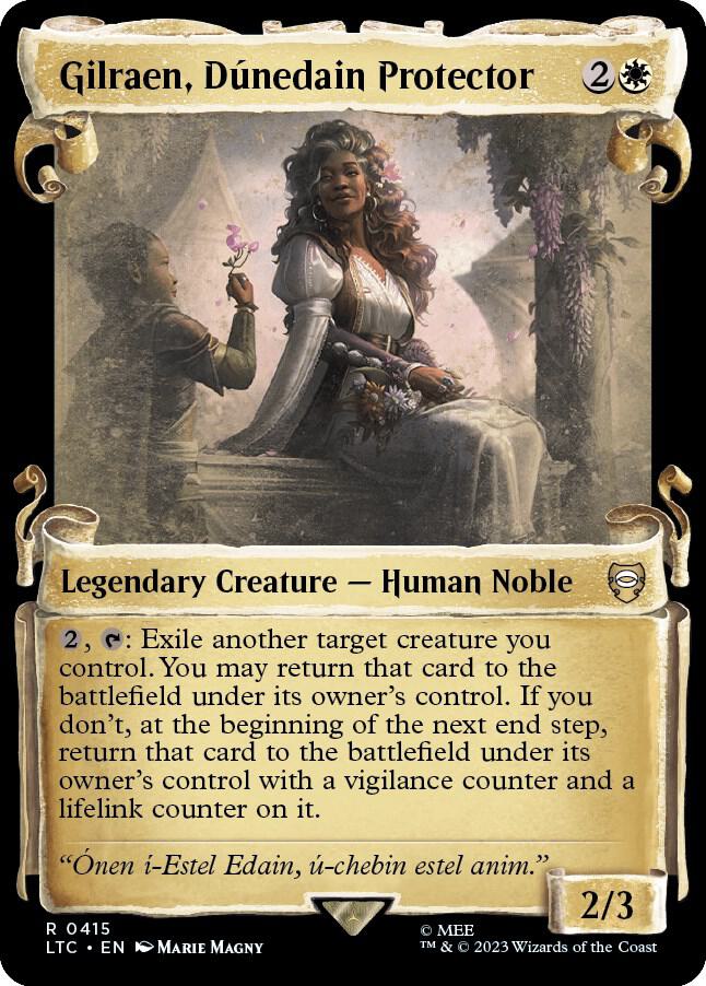 Gilraen, Dúnedain Protector 415 (Commander: The Lord of the Rings: Tales of Middle-earth)  - Showcase Scroll Foil | Good Games Adelaide SA