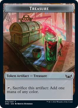 Treasure 015 Angel Double Sided Token 15 // 2 (Streets of New Capenna)  - Foil | Good Games Adelaide SA