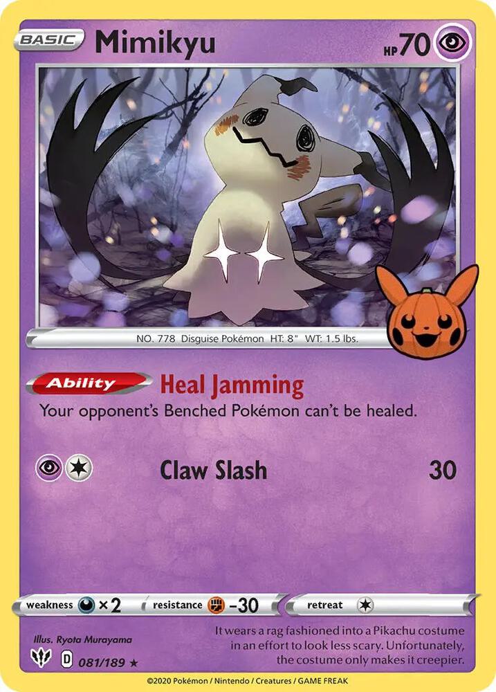 Mimikyu 081/189 (Trick or Trade BOOster Bundle)  - Holofoil | Good Games Adelaide SA
