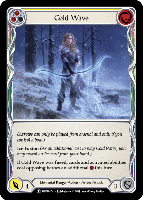 Cold Wave (Yellow) [U-ELE039] Unlimited Rainbow Foil | Good Games Adelaide SA
