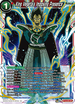 King Vegeta's Imposing Presence (Super Rare) [BT13-030] | Good Games Adelaide SA