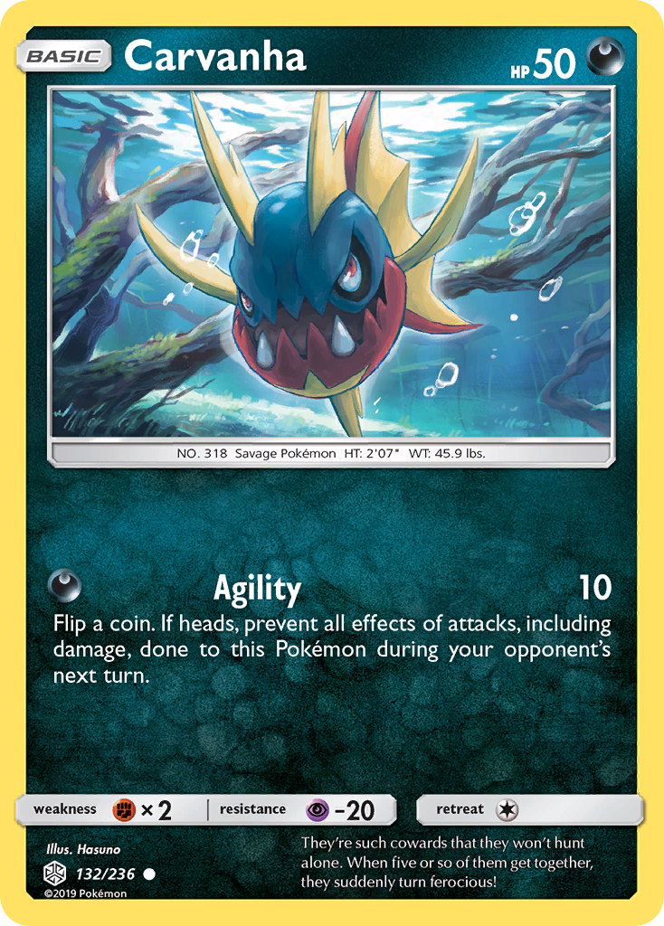 Carvanha (132/236) [Sun & Moon: Cosmic Eclipse] | Good Games Adelaide SA