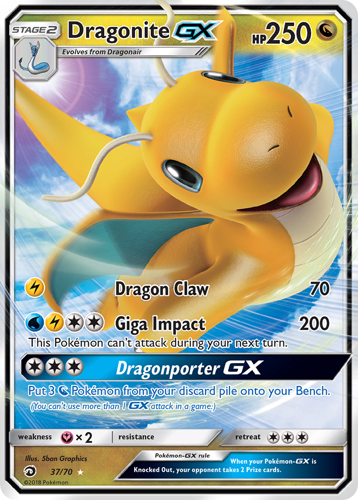 Dragonite GX (37/70) [Sun & Moon: Dragon Majesty] | Good Games Adelaide SA