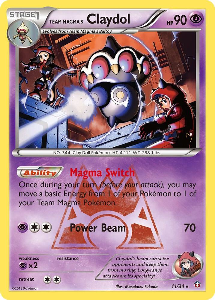 Team Magma's Claydol 11/34 (Double Crisis)  - Holofoil | Good Games Adelaide SA