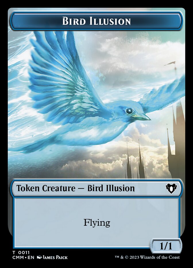 Thopter // Bird Illusion Double-Sided Token [Commander Masters Tokens] | Good Games Adelaide SA