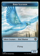 Treasure // Bird Illusion Double-Sided Token [Commander Masters Tokens] | Good Games Adelaide SA