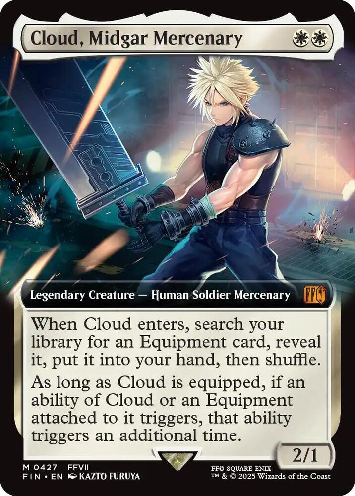 Cloud, Midgar Mercenary 427/309 (FINAL FANTASY)  - Extended Art  | Good Games Adelaide SA