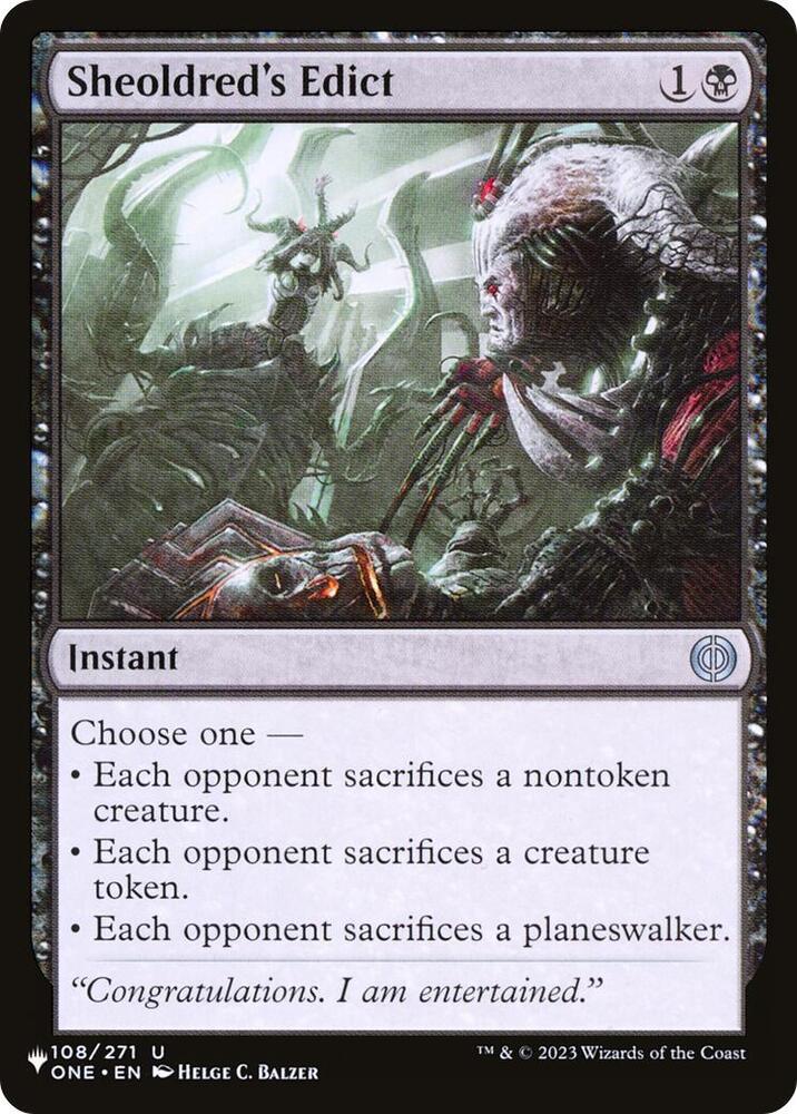 Sheoldreds Edict 108/271 (The List Reprints)  | Good Games Adelaide SA