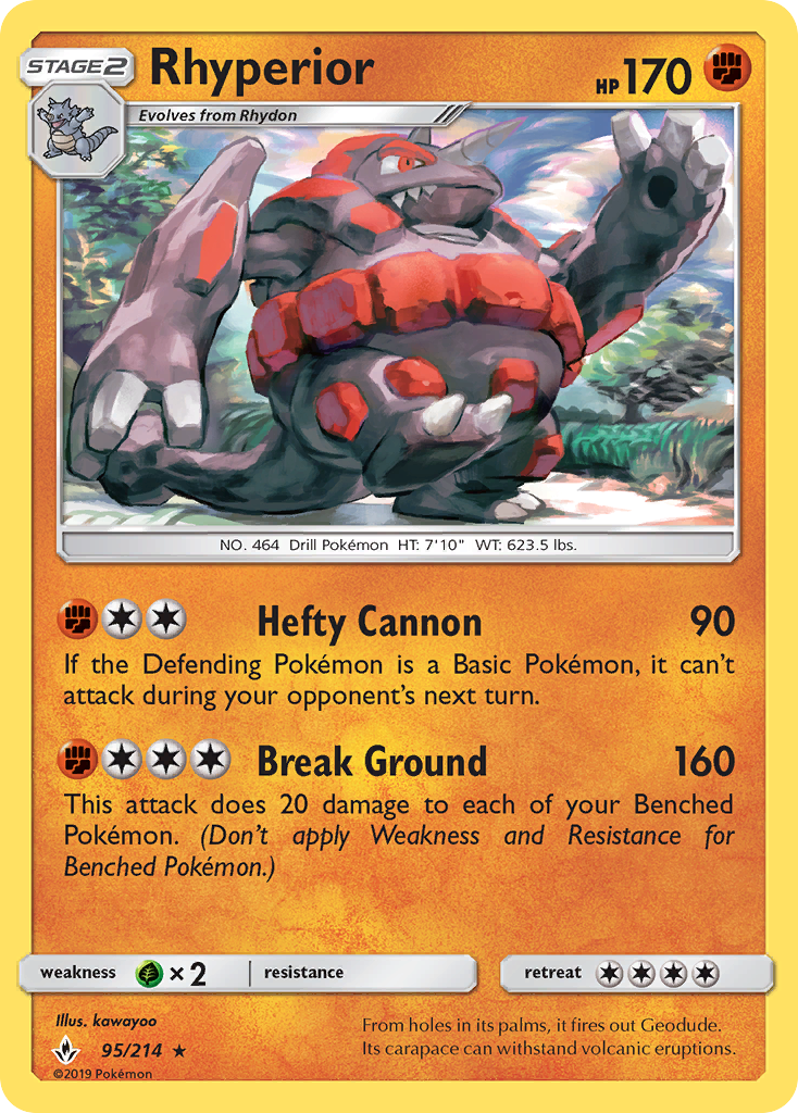 Rhyperior (95/214) [Sun & Moon: Unbroken Bonds] | Good Games Adelaide SA
