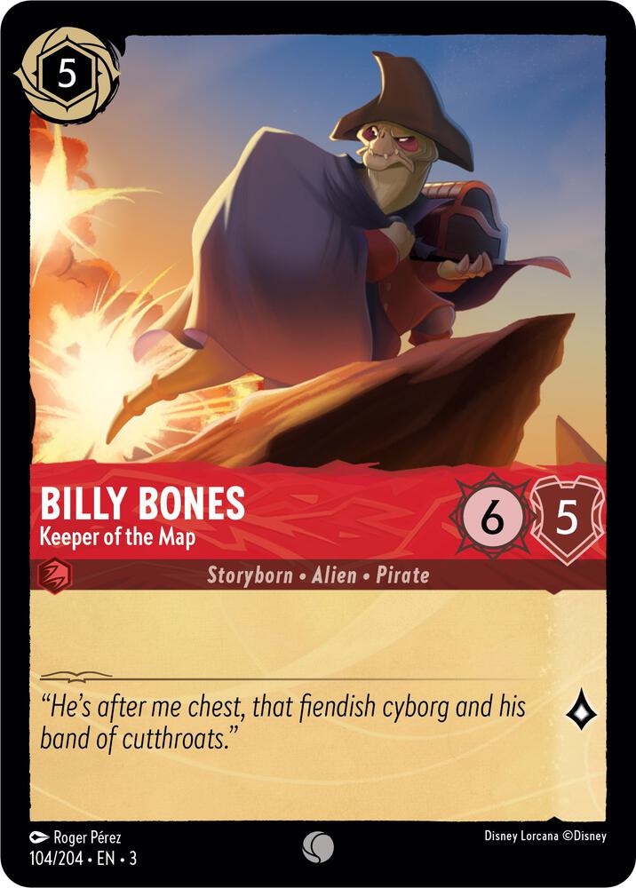 Billy Bones Keeper of the Map 104/204 (Into the Inklands)  | Good Games Adelaide SA