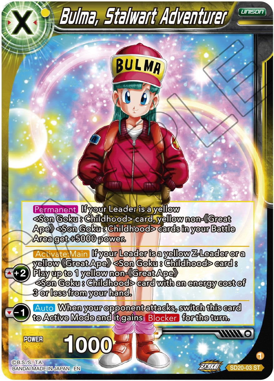 Bulma, Stalwart Adventurer (SD20-03) [Dawn of the Z-Legends] | Good Games Adelaide SA