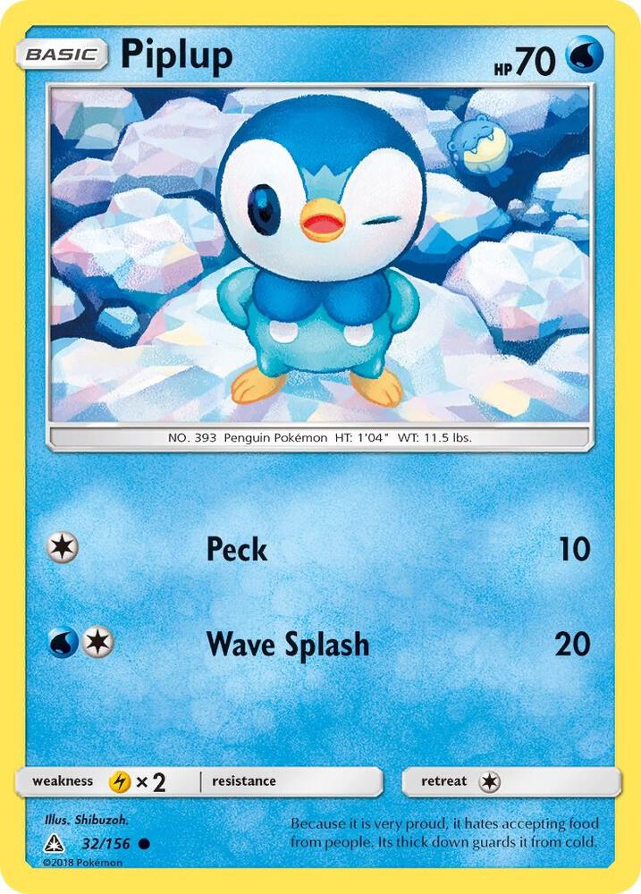 Piplup 32/156 (SM - Ultra Prism)  | Good Games Adelaide SA
