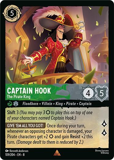 Captain Hook The Pirate King 109/204 (Reign of Jafar)  | Good Games Adelaide SA