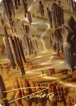 Brightclimb Pathway Art Card Gold Stamped Signature 23 (Art Series: Zendikar Rising)  | Good Games Adelaide SA