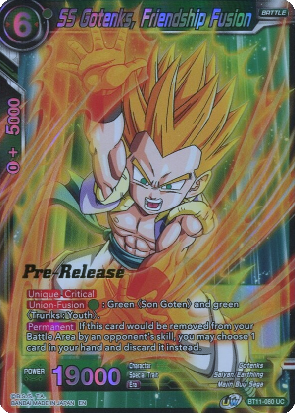 SS Gotenks, Friendship Fusion (BT11-080) [Vermilion Bloodline Prerelease Promos] | Good Games Adelaide SA