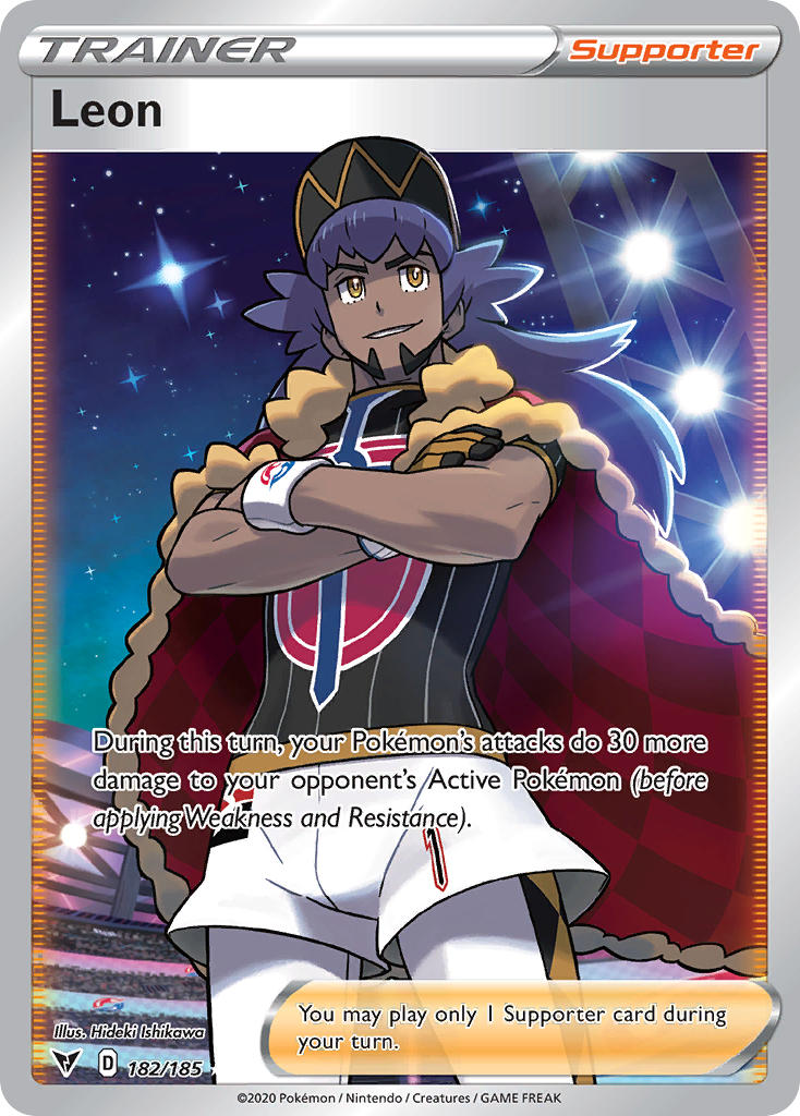 Leon (182/185) [Sword & Shield: Vivid Voltage] | Good Games Adelaide SA