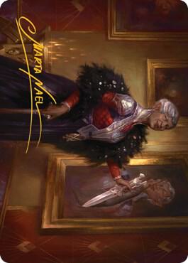 Evelyn the Covetous Art Card Gold Stamped Signature 24 (Art Series: Streets of New Capenna)  | Good Games Adelaide SA