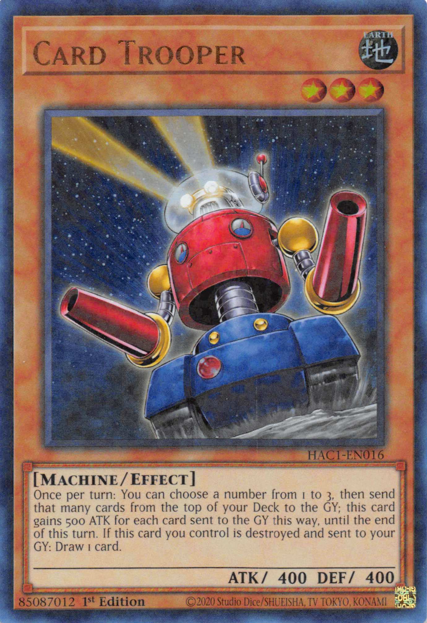 Card Trooper (Duel Terminal) [HAC1-EN016] Parallel Rare | Good Games Adelaide SA