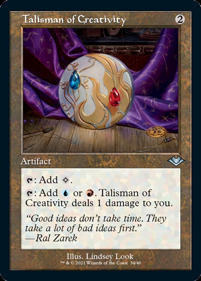 Talisman of Creativity (Retro Etched Foil) [Modern Horizons 1] | Good Games Adelaide SA