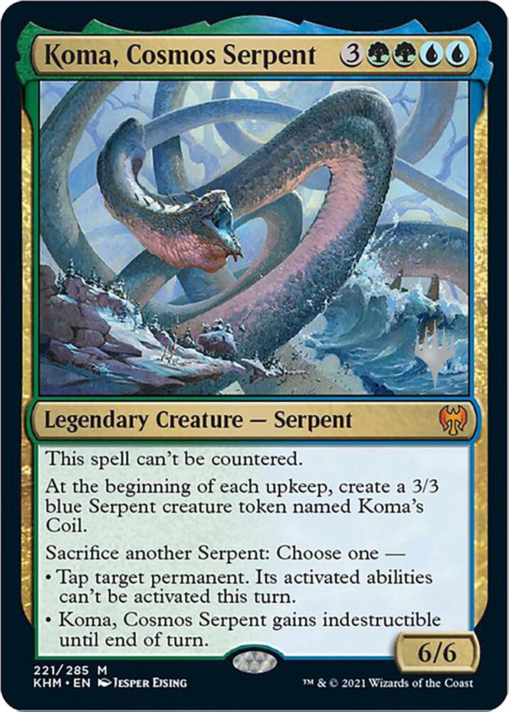 Koma Cosmos Serpent 221 (Promo Pack: Kaldheim)  - Foil | Good Games Adelaide SA