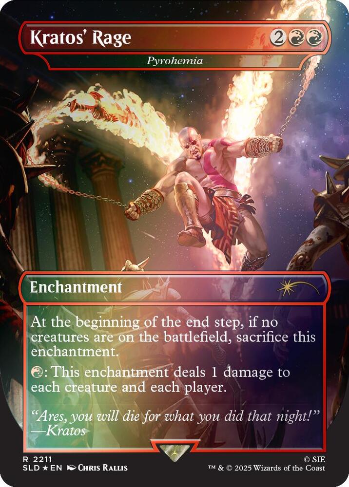 Kratos Rage Pyrohemia Rainbow Foil 2211 (Secret Lair Drop Series)  - Foil | Good Games Adelaide SA