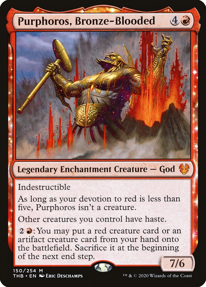 Purphoros, Bronze-Blooded 150 (Theros Beyond Death)  - Foil | Good Games Adelaide SA