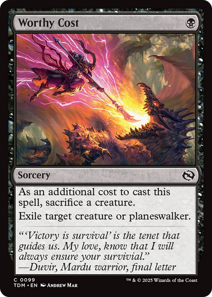 Worthy Cost [Tarkir: Dragonstorm] | Good Games Adelaide SA