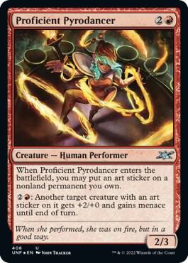Proficient Pyrodancer Galaxy Foil 406 (Unfinity)  - Foil | Good Games Adelaide SA