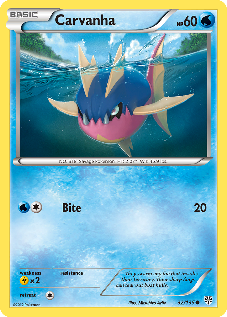 Carvanha (32/135) [Black & White: Plasma Storm] | Good Games Adelaide SA
