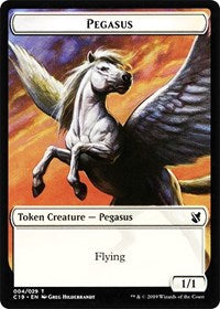 Pegasus // Human Double-sided Token [Commander 2019 Tokens] | Good Games Adelaide SA