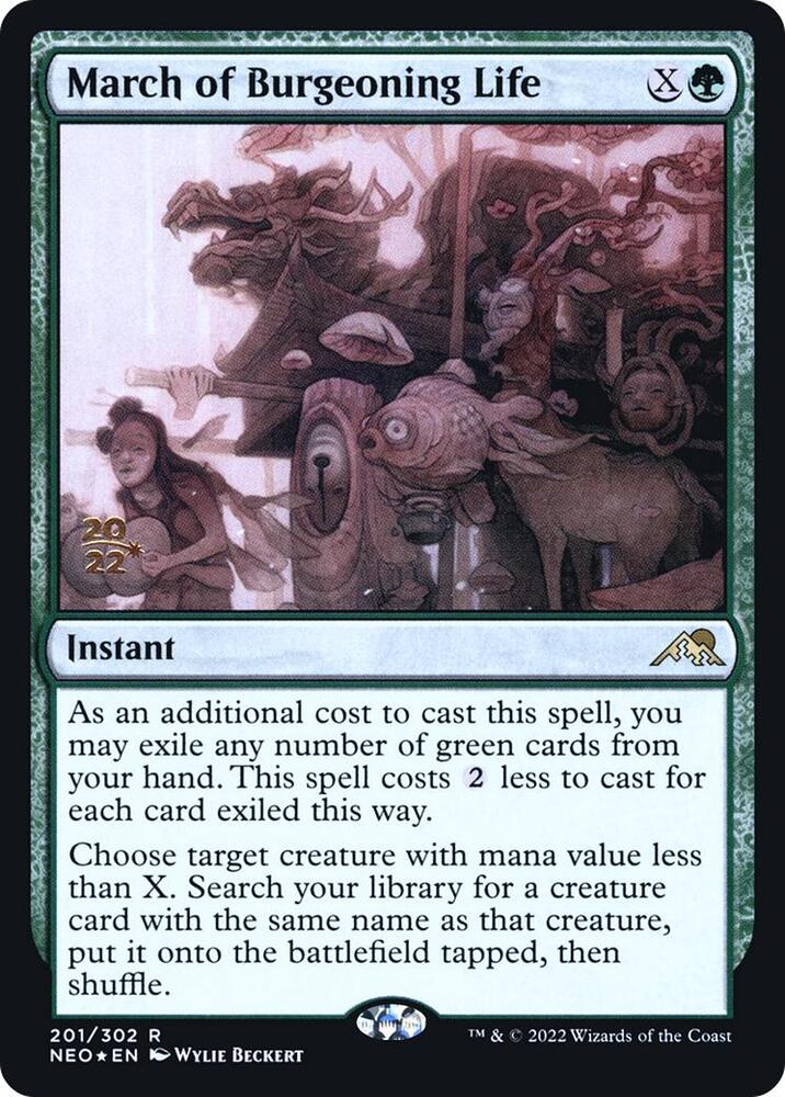 March of Burgeoning Life 201 (Prerelease Cards)  - Foil | Good Games Adelaide SA