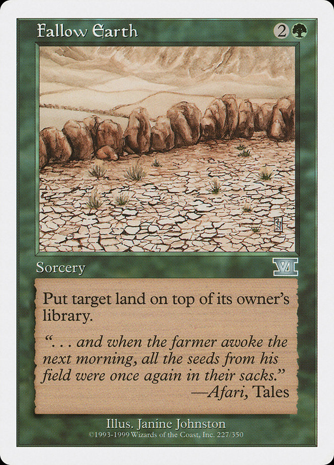 Fallow Earth [Classic Sixth Edition] | Good Games Adelaide SA