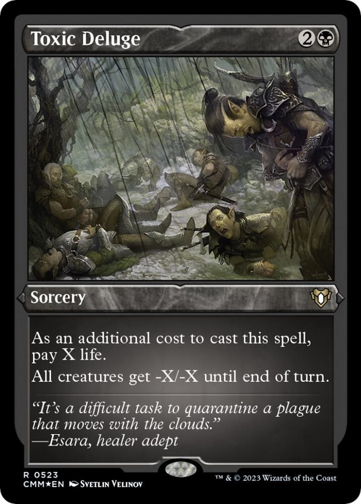 Toxic Deluge 523 (Commander Masters)  - Etched Foil | Good Games Adelaide SA