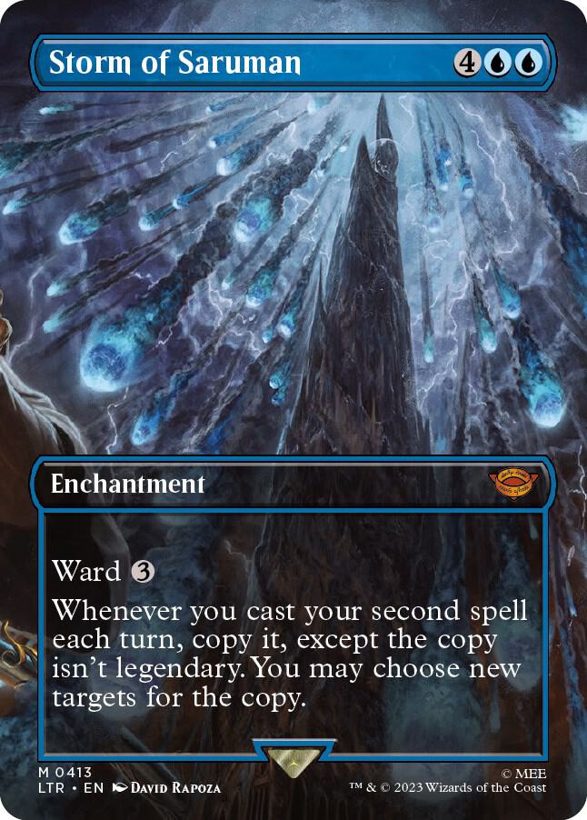 Storm of Saruman 413 (Universes Beyond: The Lord of the Rings: Tales of Middle-earth)  - Borderless Foil | Good Games Adelaide SA