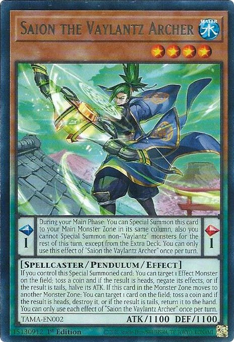 Saion the Vaylantz Archer [TAMA-EN002] Rare | Good Games Adelaide SA