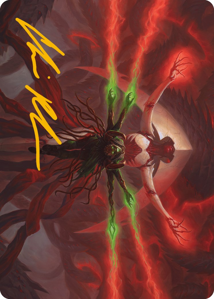 All Will Be One Art Card (Gold-Stamped Signature) [Phyrexia: All Will Be One Art Series] | Good Games Adelaide SA