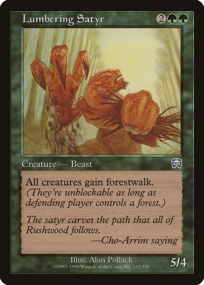Lumbering Satyr 257 (Mercadian Masques)  - Foil | Good Games Adelaide SA