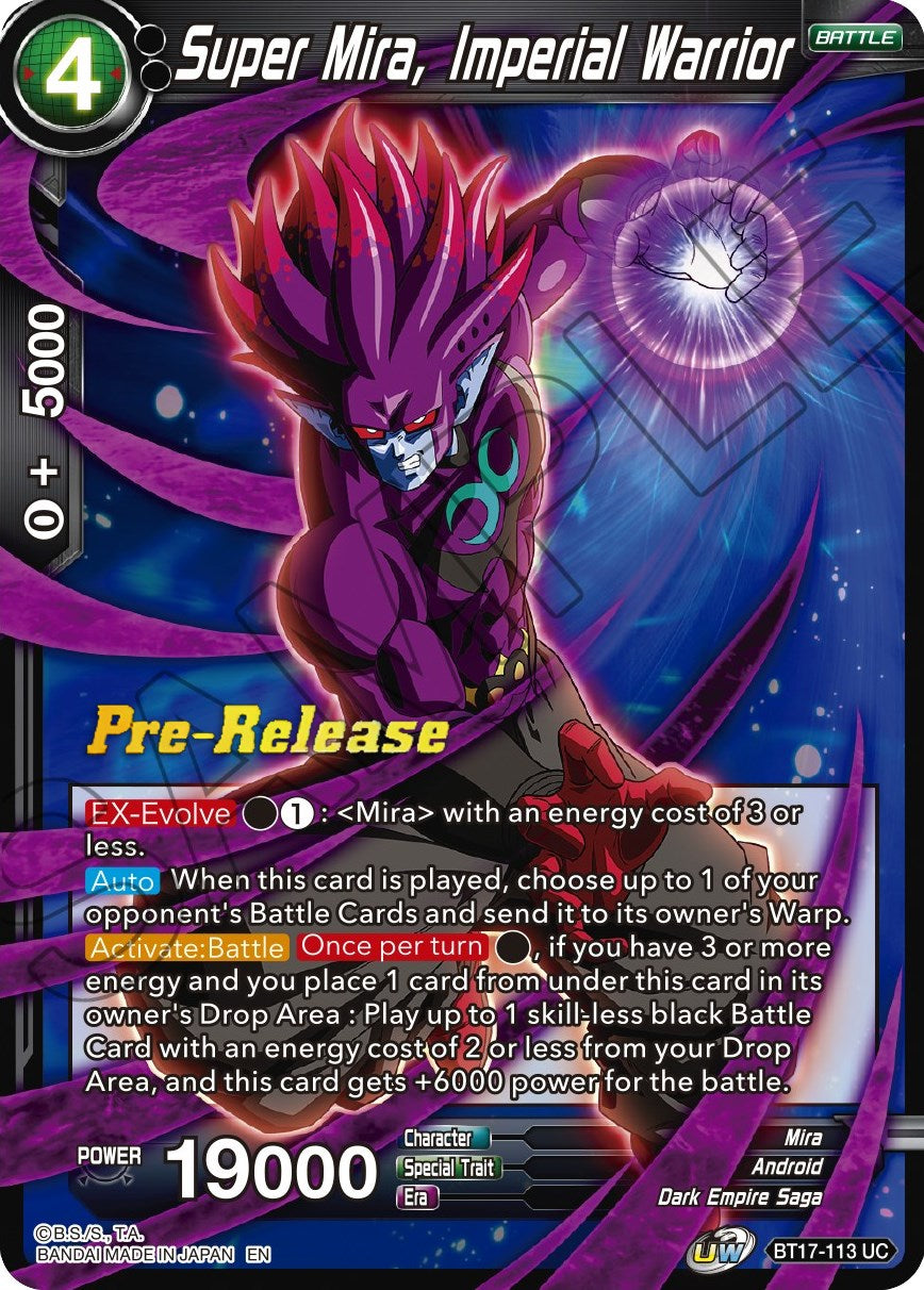 Super Mira, Imperial Warrior (BT17-113) [Ultimate Squad Prerelease Promos] | Good Games Adelaide SA