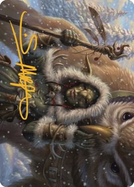 Owlbear Shepherd Art Card Gold Stamped Signature 35 (Art Series: Commander Legends: Battle for Baldur's Gate)  | Good Games Adelaide SA
