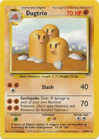 Dugtrio (19/102) [Base Set Unlimited] | Good Games Adelaide SA