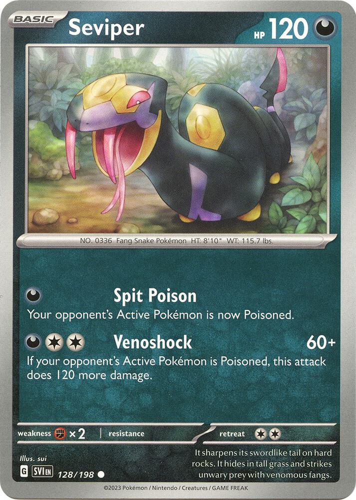 Seviper 128/198 (SV01: Scarlet & Violet Base Set)  | Good Games Adelaide SA